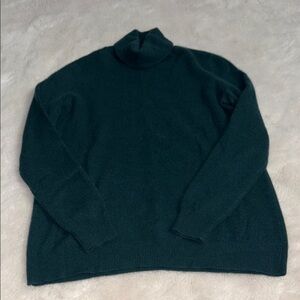 C By Bloomingdale’s Dark Green Women’s 100% 2-Ply Cashmere Sweater Size XL